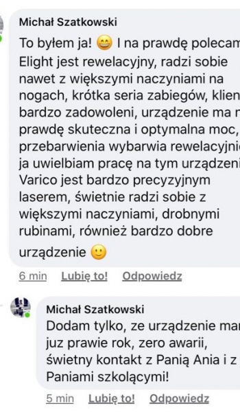 Polecenie Varico i E-Light -zamykanie naczynek Michał Szatkowski