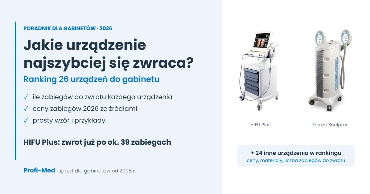 Jakie urządzenie do gabinetu kosmetycznego najszybciej się zwraca – ranking 26 urządzeń, poradnik Profi-Med 2026